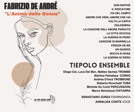 Locandina del concerto dedicato a Fabrizio De André